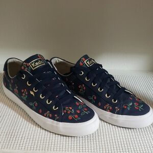 Keds Blue and Red Sneakers with Whimsical Print